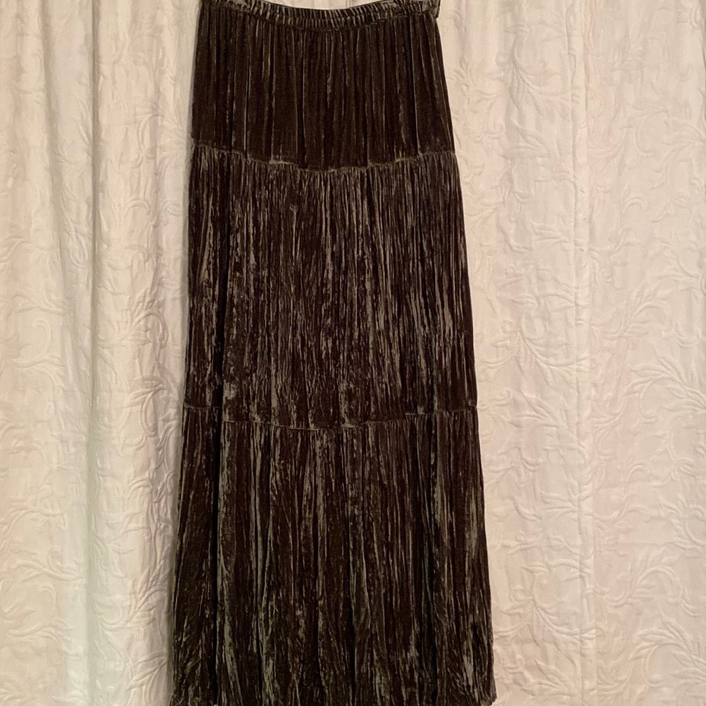 NWT Double D Ranch Water Carrier Silk/Velvet Skirt Bohemian Boho Western - Picture 2 of 12